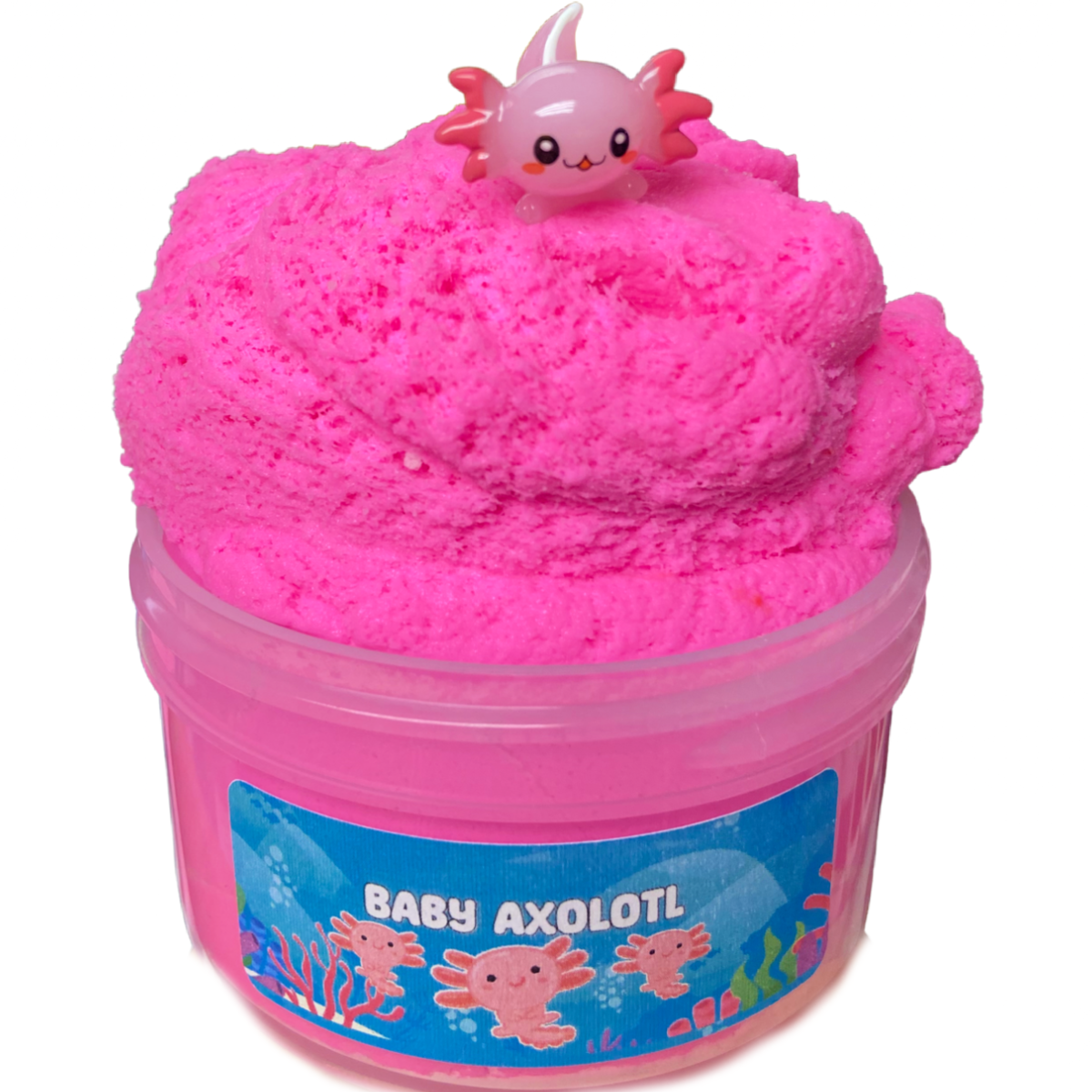 Axolotl sizzle puff cloud cream foam slime - Hope Floats Slime Co