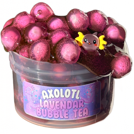 Axolotl Lavender Bubble Tea Slime