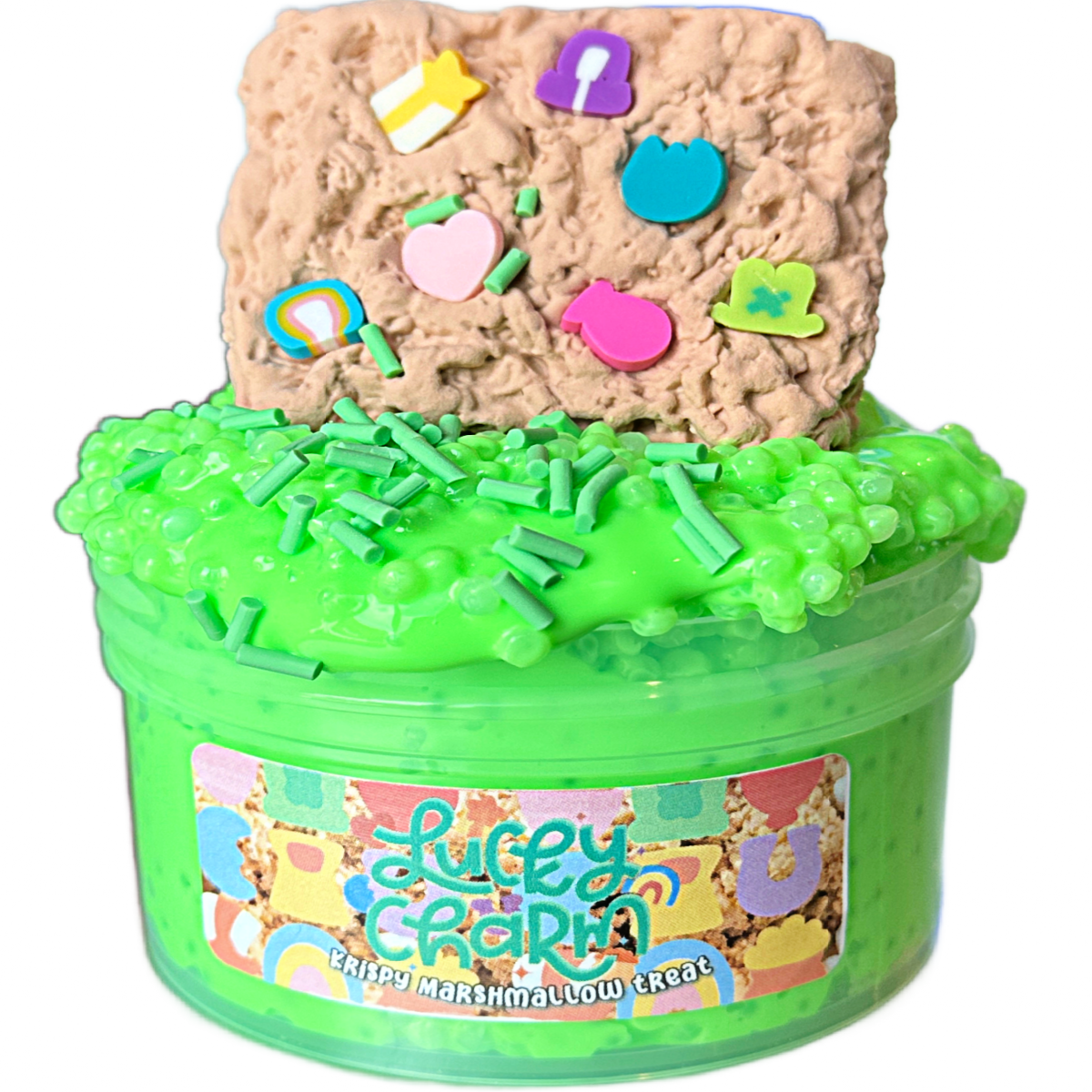 Lucky Charm Krispy Marshmallow Cereal Slime DIY