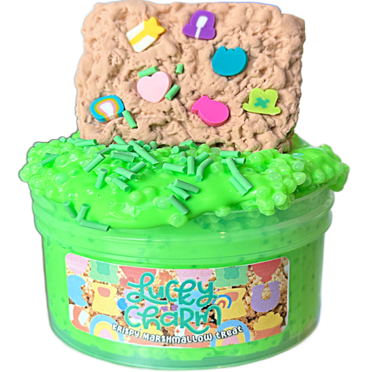 Lucky Charm Krispy Marshmallow Cereal Slime DIY