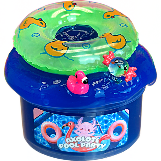 Axolotl Pool Party Slime + Mini Floatie